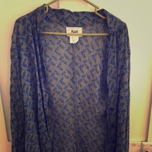 90s Flax floral blouse